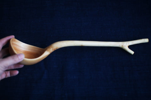 Hand-Carved Branch Ladle [Zelkova-B]