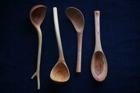 Hand-Carved Branch Ladle [Zelkova-A]