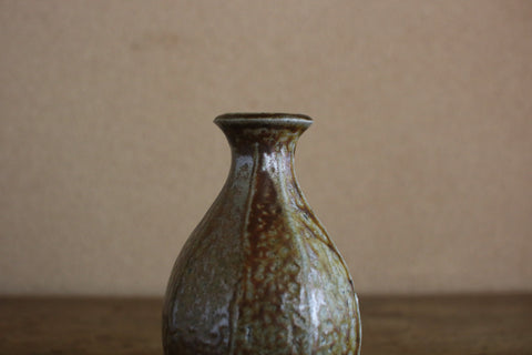 Salt Glaze Faceted Bottle Vase