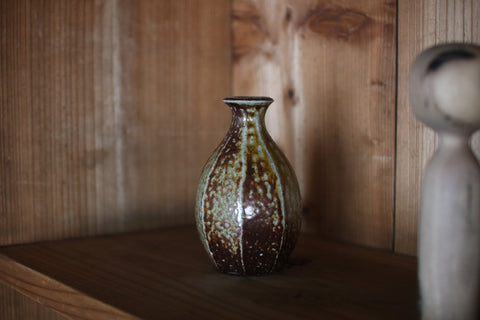 Salt Glaze Faceted Bottle Vase