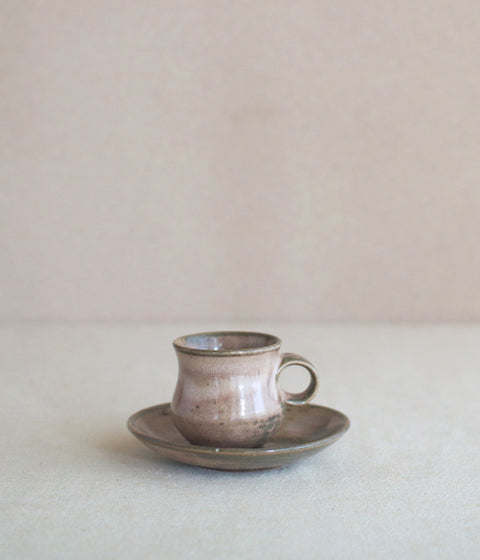 Gunji Pottery Cup & Saucer [B]