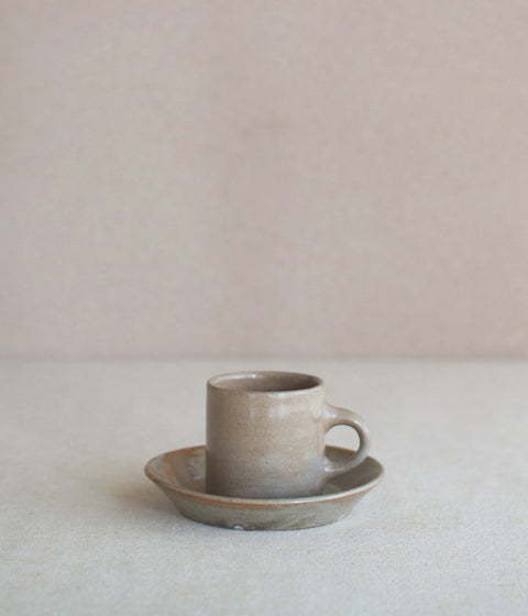 Gunji Pottery Cup & Saucer [A]