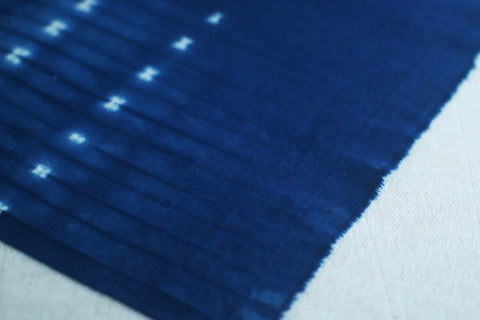 Aizome Hand-Dyed Tenugui {Butterfly Dots : B}