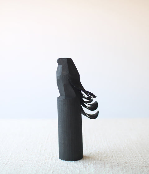 Hand-carved Wooden Hawk (Binchotan Charcoal)