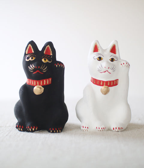 Yabase Clay Doll {Manekineko Cat White}
