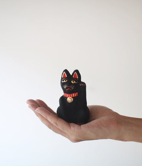 Yabase Clay Doll {Manekineko Cat Black}