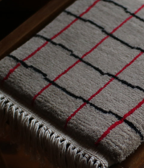 Yonezawa Dantsu Woven Wool Chair Mat {Whimsical Lattice} [15% OFF] - sold out