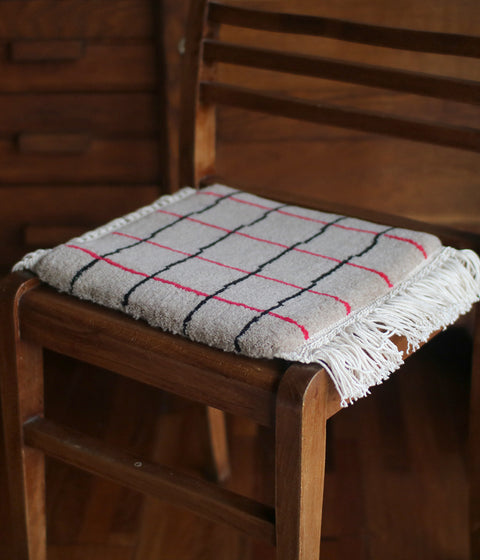 Yonezawa Dantsu Woven Wool Chair Mat {Whimsical Lattice} [15% OFF] - sold out