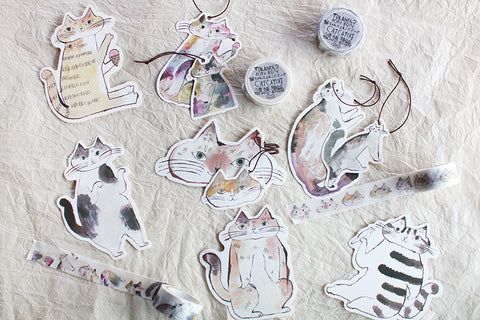 TORANEKO BONBON Cutout Cat Cards