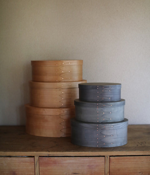 Shaker Oval Box -Gray-