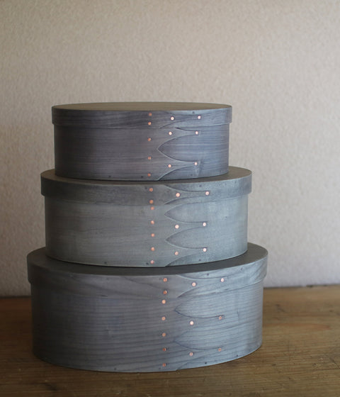 Shaker Oval Box -Gray-