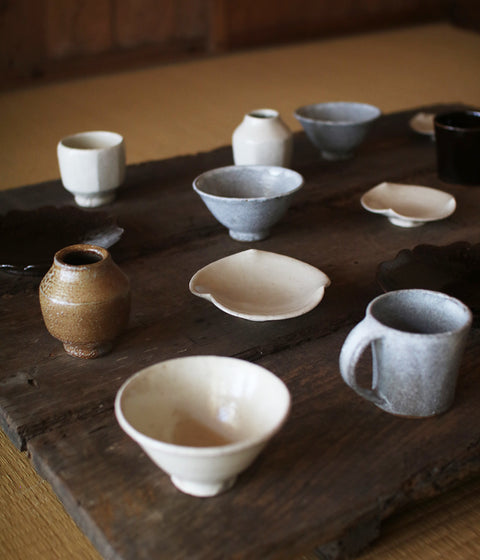 Light Grey Pottery Mug (Namako Glaze)