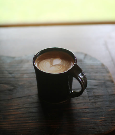 Dark Brown Pottery Mug (Black Glaze)