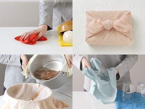 Hanafukin Kitchen Cloth - Narcissus (Yellow)