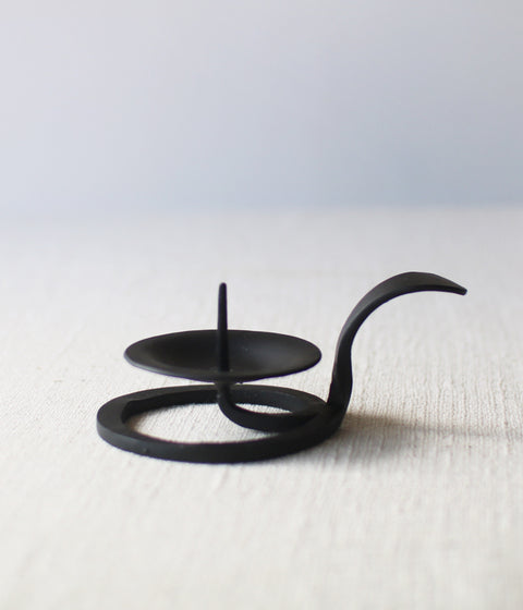 Hand-forged Iron Candle Holder with Handle {Small}