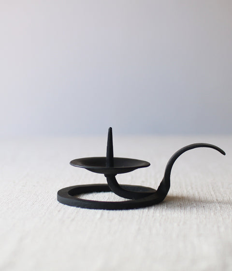 Hand-forged Iron Candle Holder with Handle {Large}