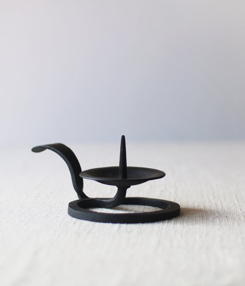 Hand-forged Iron Candle Holder with Handle {Large}