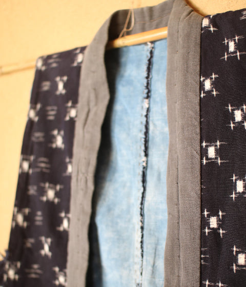 [Vintage] Children's Kasuri Kimono Work Vest